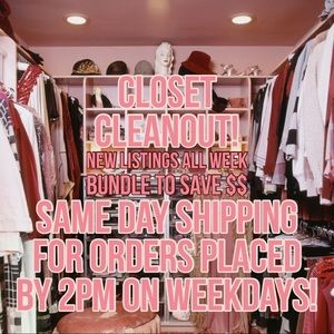 CLOSET CLEANOUT COMING!
